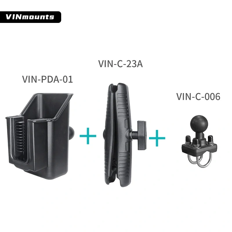 Wireless Barcode Scanner Holder Handheld USB Receiver Bar Code Mount with Multiple Clamps for Ram mounts