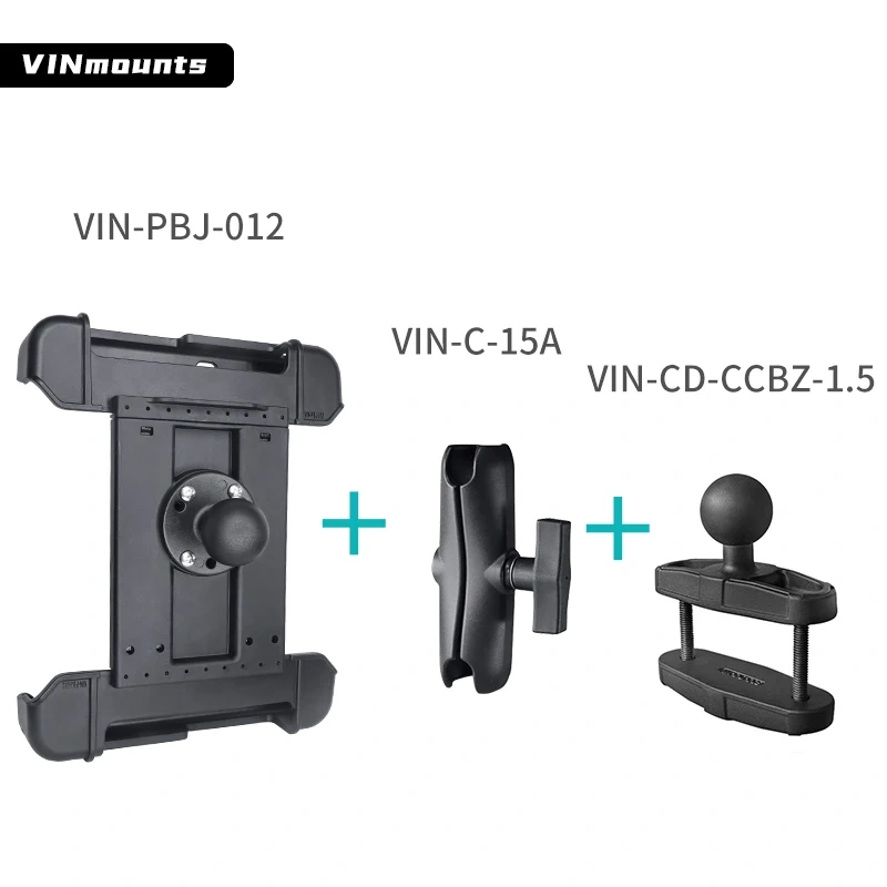 VIN mounts Spring Loaded Tablet Rail Mount for Panasonic FZ-G2 tablet pc with Double Socket Arm for Ram Mounts
