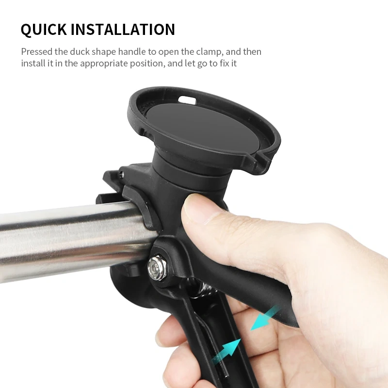 Magsafe Wireless Phone Clamp Mount for Gym Motorcycle Handlebar, Exercise Bike, Treadmill, Stroller, Cart, for Ram Mounts