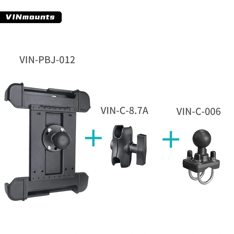 VIN mounts Spring Loaded Tablet Rail Mount for Panasonic FZ-G2 tablet pc with Double Socket Arm for Ram Mounts