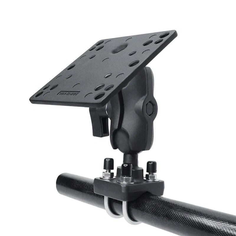 1.5" U-bolt Base with 3.43" double socket arms and VESA/AMPS/ Diamond Plate for handlebar or Pipe or Kayak Fishfinder Mounting