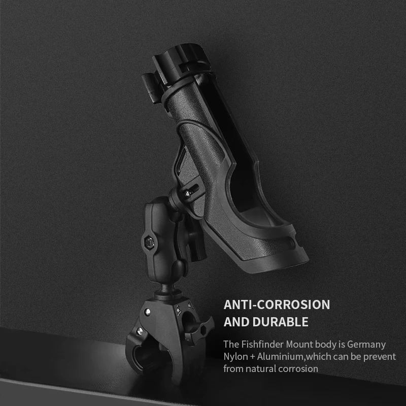 VIN mounts Fishing Rod Holder Bracket 360 degree Adjustable with Pipe Clamp for Kayak Canoe Raft Fishing for Ram Mounts
