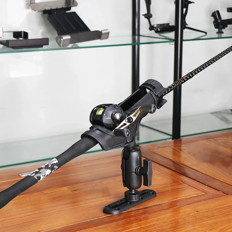 Kayak Rod Holder New Upgrade 360 Degrees Rotatable Fishing Pole Stand for Baitcasting, Spinning, Fly Fishing for Ram Mounts