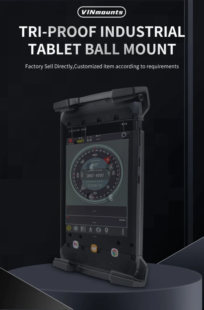 Drill Down Tablet Holder Mount for SAMSUNG galaxy Tab Active pro and more for 8-13 Inch Screen iPad iPhone Android for Ram Mount