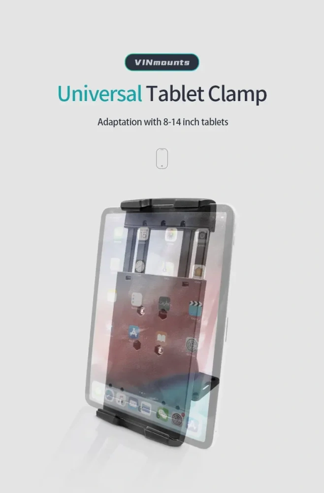 Car Windshield Vacuum Suction Cup Tablet PC Stand for iPad Pro 12.9/11/10.5/9.7/Air/Mini 6 5 4/ Samsung Tab and More
