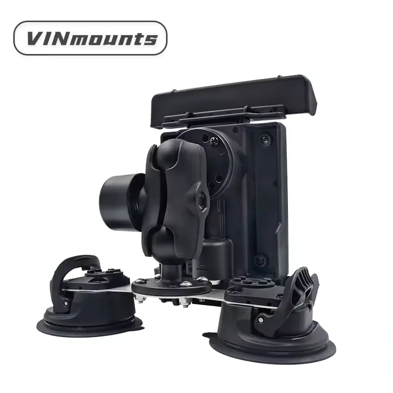 Aluminum Anti-theft Tablet Holder with Double Suction Cup and Safety Lock Socket for Car Truck Windshield,Sunroof