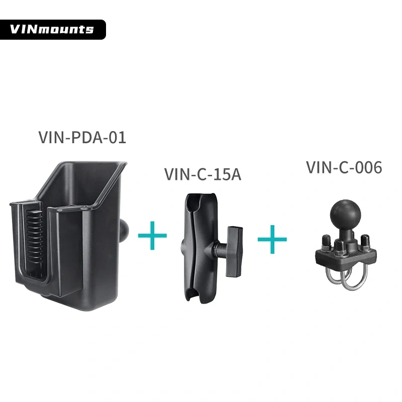 Wireless Barcode Scanner Holder Handheld USB Receiver Bar Code Mount with Multiple Clamps for Ram mounts