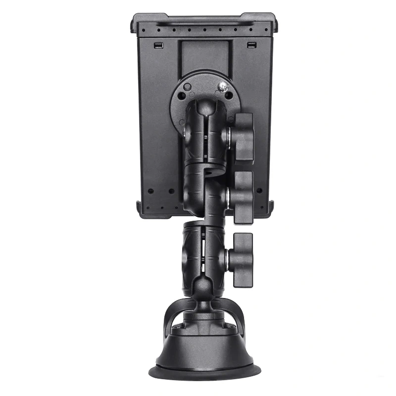 Spring Loaded Tablet Clamp with Strong Suction Cup for Ipad Mini Compatible with 230x117mm overall size tablet, thickness 10mm