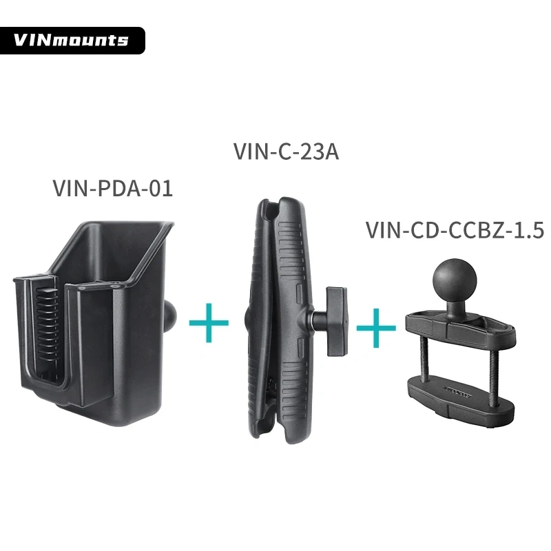 Wireless Barcode Scanner Holder Handheld USB Receiver Bar Code Mount with Multiple Clamps for Ram mounts