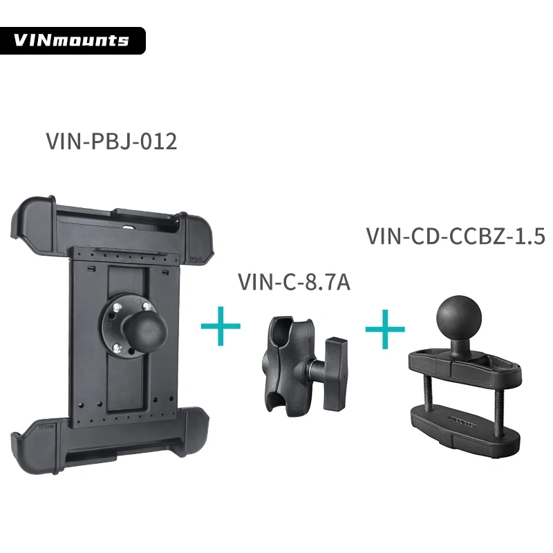 VIN mounts Spring Loaded Tablet Rail Mount for Panasonic FZ-G2 tablet pc with Double Socket Arm for Ram Mounts