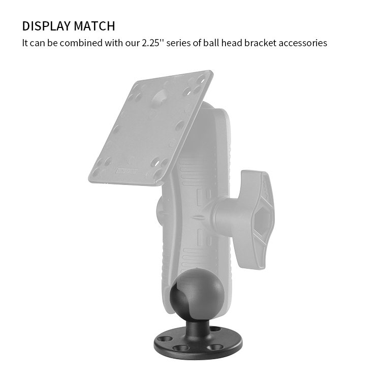 VIN mounts 2.25" Round AMPS Drill Down Base Compatible with 2.25" Double Socket Arms for Industry/Aviation/Agriculture/Farming Mounting VIN-D-003