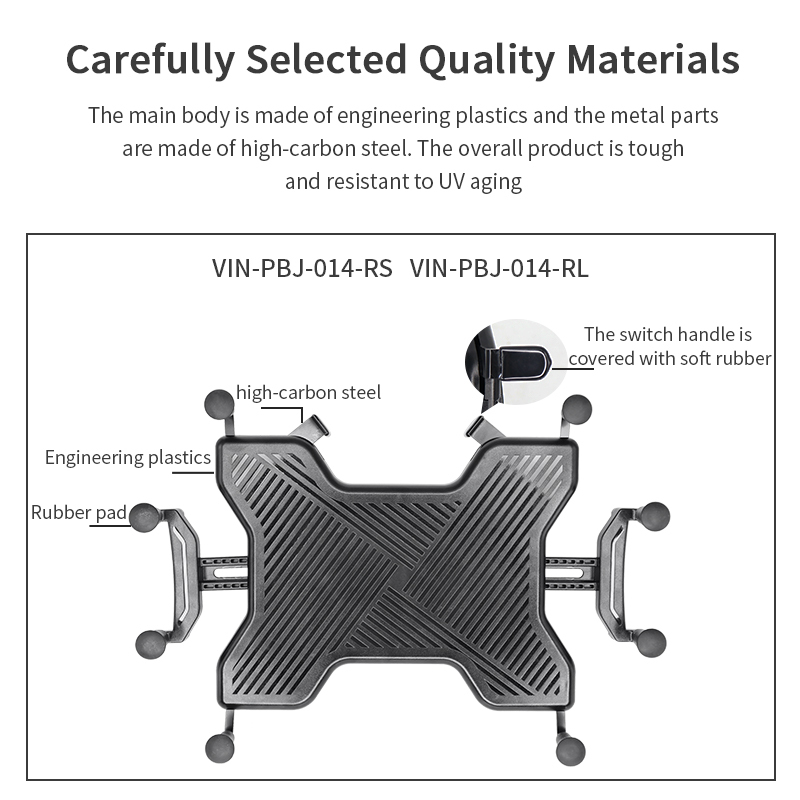 VINmounts  X-Grip Tablet Cradle Tablet Mount Car holder for 9"-11" Tablets for ram mounts VIN-PBJ-014-RS/VIN-PBJ-014-VS
