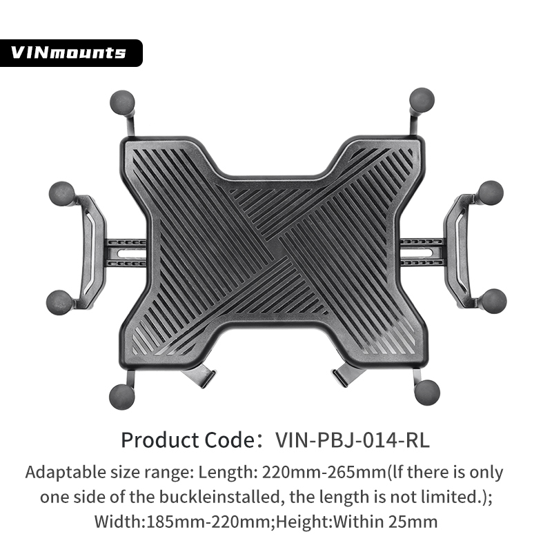 VINmounts X-Grip Tablet Cradle Tablet Mount Car holder X-Grip for 12"-13" Tablets for ram mounts VIN-PBJ-014-RL/VIN-PBJ-014-VL