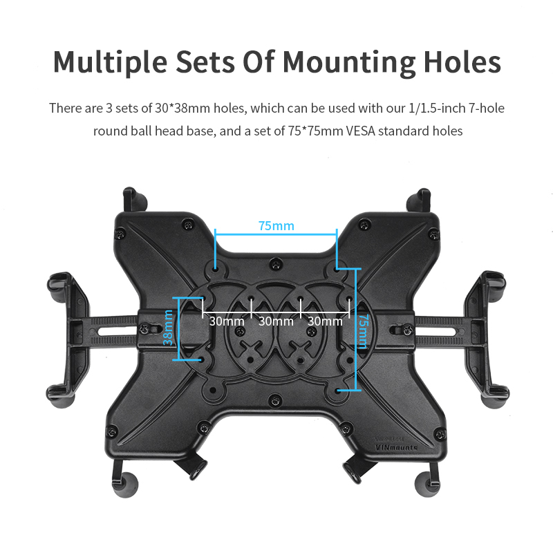 VIN Mounts Tablet Mounts with White Color for 12-13 inch Tablet/iPad/Samsung Healthcare and More VIN-PBJ-014-RL（white）