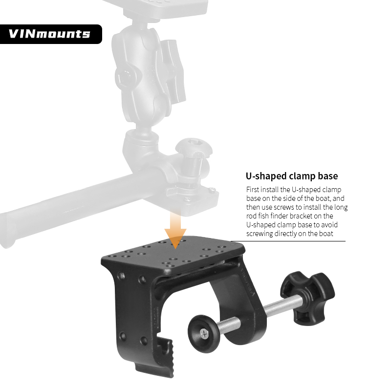 VINmounts Universal Portable Fish Finder Holder Transducer Fishfinder Bracket for Fishing VIN-TYQ-003-ZJ-600/VIN-TYQ-003-ZJ-800