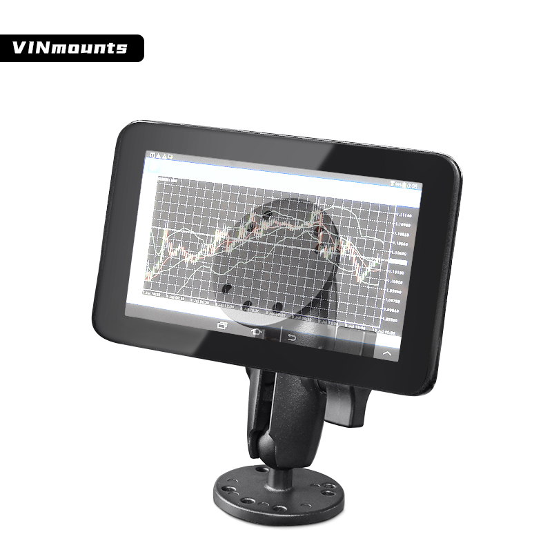 VINmounts 1 inch Universal Double Ball Mount with Two Round Plates with 9cm Arm and Aluminum Alloy Double Ball Drill-Down Mount for ram mounts