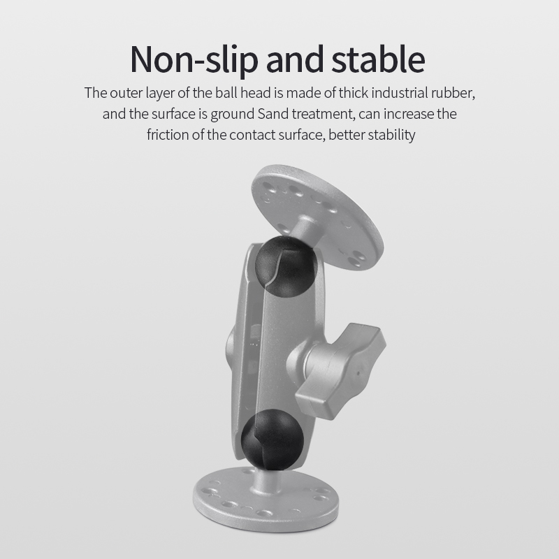 VINmounts 1 inch Universal Double Ball Mount with Two Round Plates with 9cm Arm and Aluminum Alloy Double Ball Drill-Down Mount for ram mounts