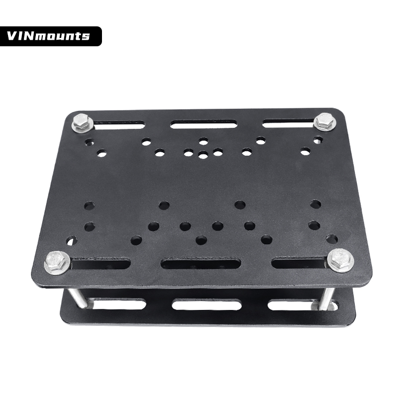 VINmounts Forklift and Warehouse Vehicle Pillar Bracket Overhead Guard Double Ball Mount with Large Round Plate compatible with ram mounts VIN-KZ-01