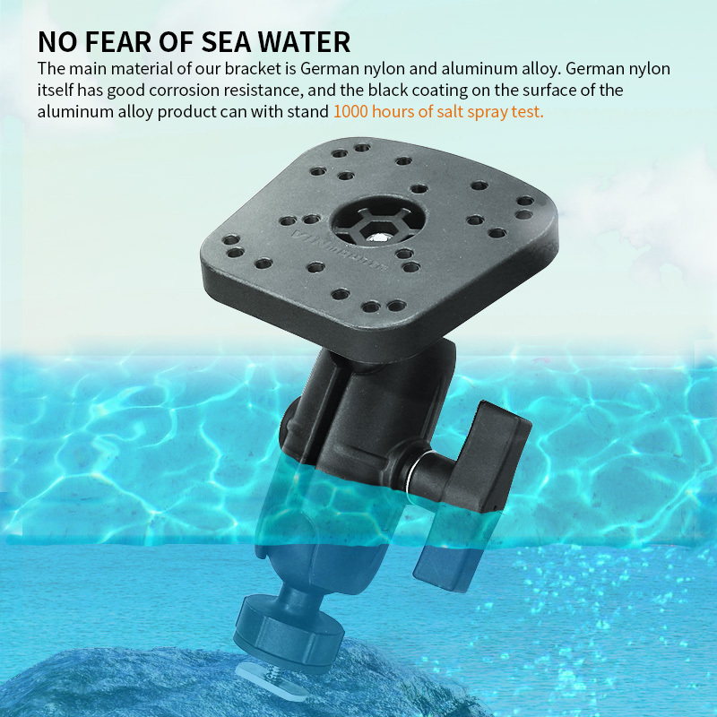 VINmounts Fish Finder Mount, Track Ball with T-Bolt Attachment, Marine Electronic/Depth Finder Mount with 1.5" / C Size Ball for Boat, Compatible with Garmin, Lowrance and More