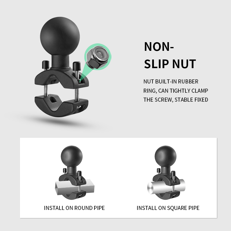 VIN Mounts 2.25" D Size Ball Clamp Rail Base to 30mm-51mm in Diameter for ram mounts VIN-CD-GJDZ4（2.25")