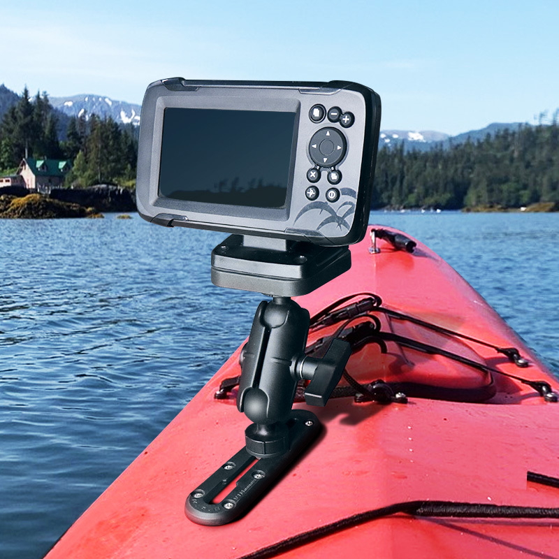 VINmounts Fish Finder Mount, Track Ball with T-Bolt Attachment, Marine Electronic/Depth Finder Mount with 1.5" / C Size Ball for Boat, Compatible with Garmin, Lowrance and More
