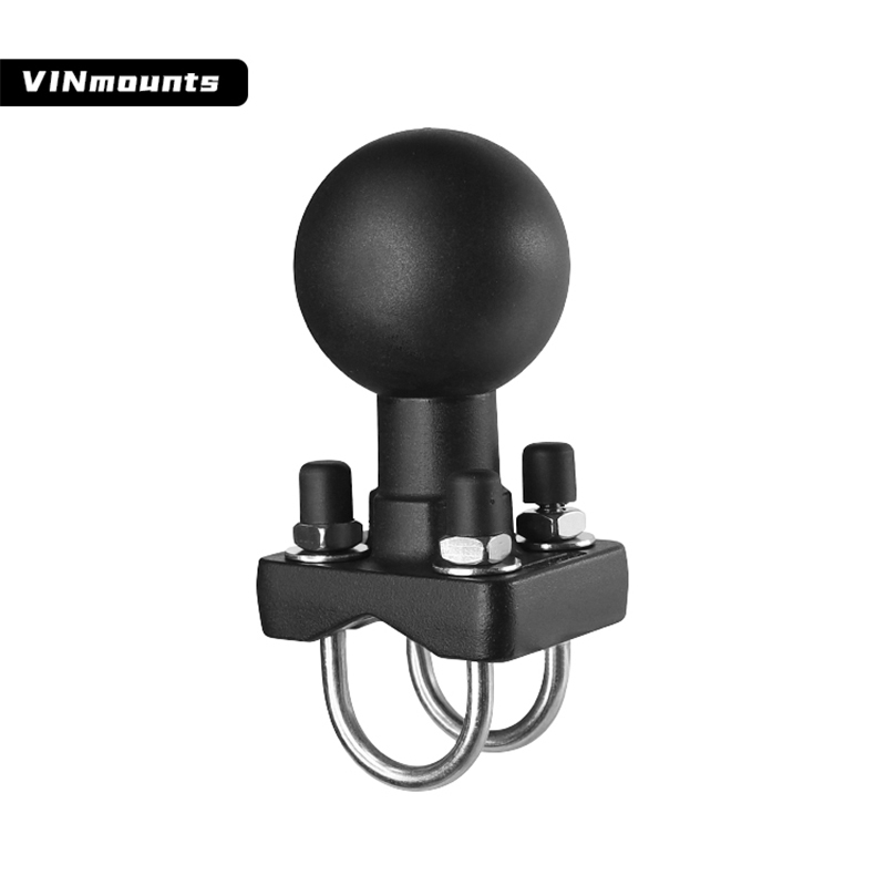 VIN Mounts 2.25 inch Ball Head with Double U-Bolt Ball Base for 1" - 1.25" Rails - D Size for Ram mounts VIN-D-004