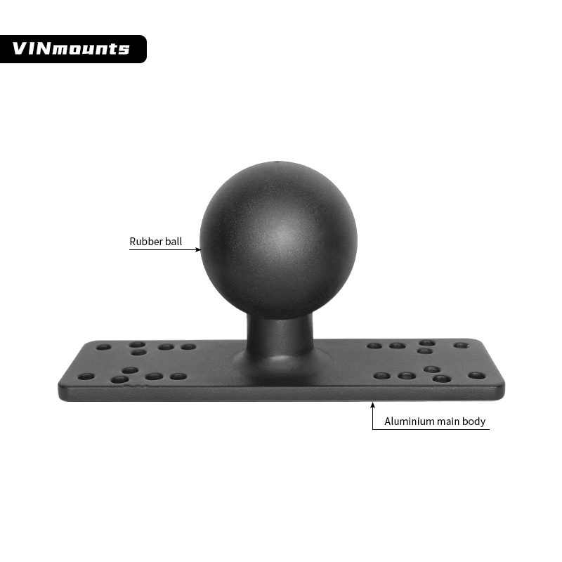 VIN Mounts Universal Marine Electronics Ball Adapter 6.25" x 2" Plate Size with D Size 2.25" Ball Head Components VIN-D-006