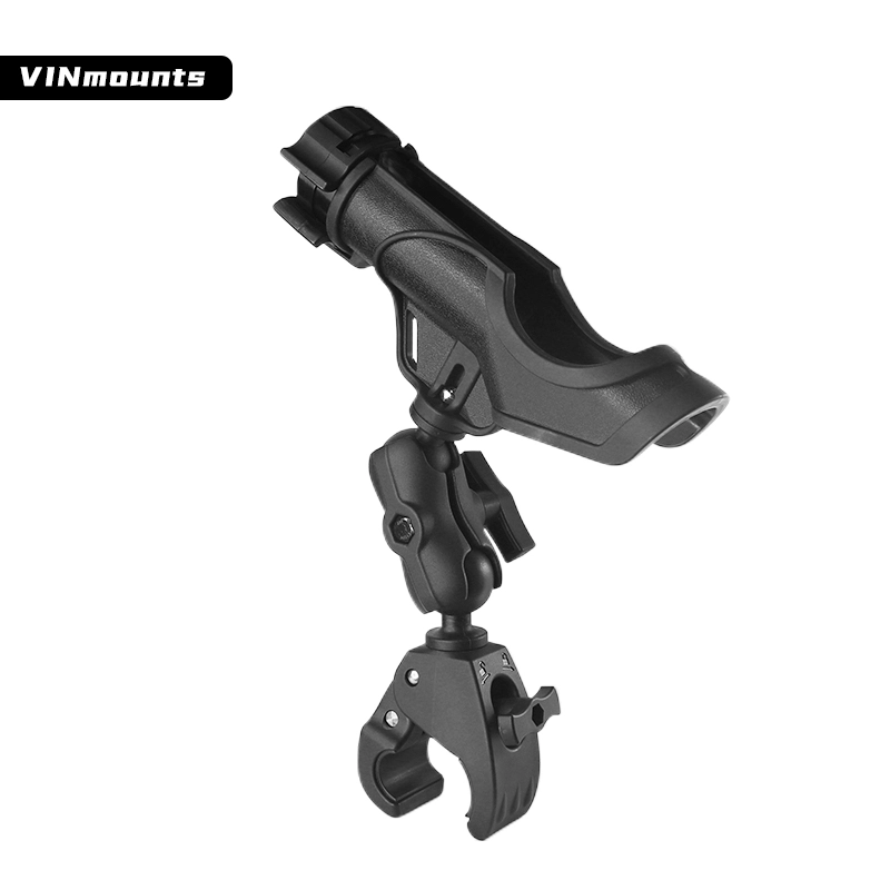 VIN mounts Fishing Rod Holder Bracket 360 degree Adjustable with Pipe Clamp for Kayak Canoe Raft Fishing for Ram Mounts