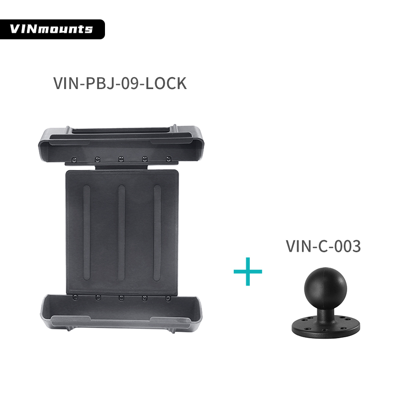 VIN mounts Anti-theft Tablet pc Bracket VIN-PBJ-009-lock Compatible with Tablet PC with External Dimensions within 260x 157mm and thickness within 30mm