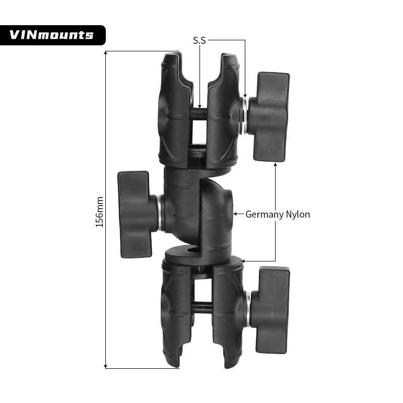 VIN Mounts Triple Suction Cup with X-Grip Iphone Charging Charger Adapter for Dashboard/Glass Phone Mounting for Ram mount