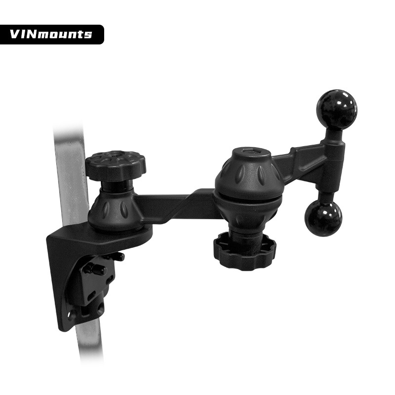 VIN mounts Boat Double Swing Arm Double Ball Head Universal Adjustable for Dual Monitor Stand Mount Swing Dual/Plotters +More VIN-HB-SBSQ