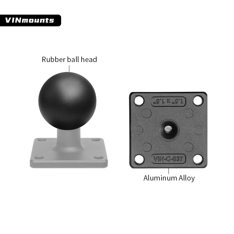 VINmounts New Product Square Ball Base with 38x38mm or 1.5" x 1.5" 4-Hole Pattern - C Size VIN-C-037