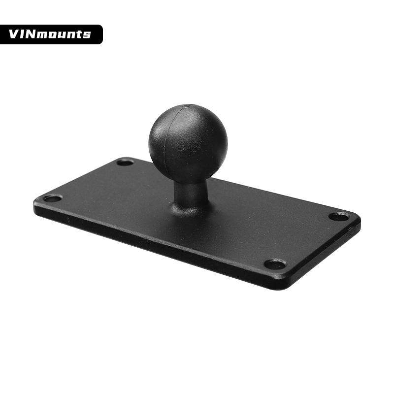 VINmounts 1" /25mm Ball Base with 1.5" x 3.5" Rectangle Plate  4-Hole Pattern - B Size for Mounting Devices/Tablet+More VIN-B-030