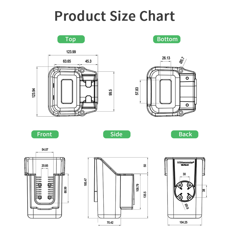 VINmounts New White Barcode Scanners Holder Bracket with 1.5" Round Ball Base for Medical/Healthcare/Medical Trolley/ Dental Scanner/Dental Clinic/ Hospital Beauty Salons   VIN-PDA-01-White