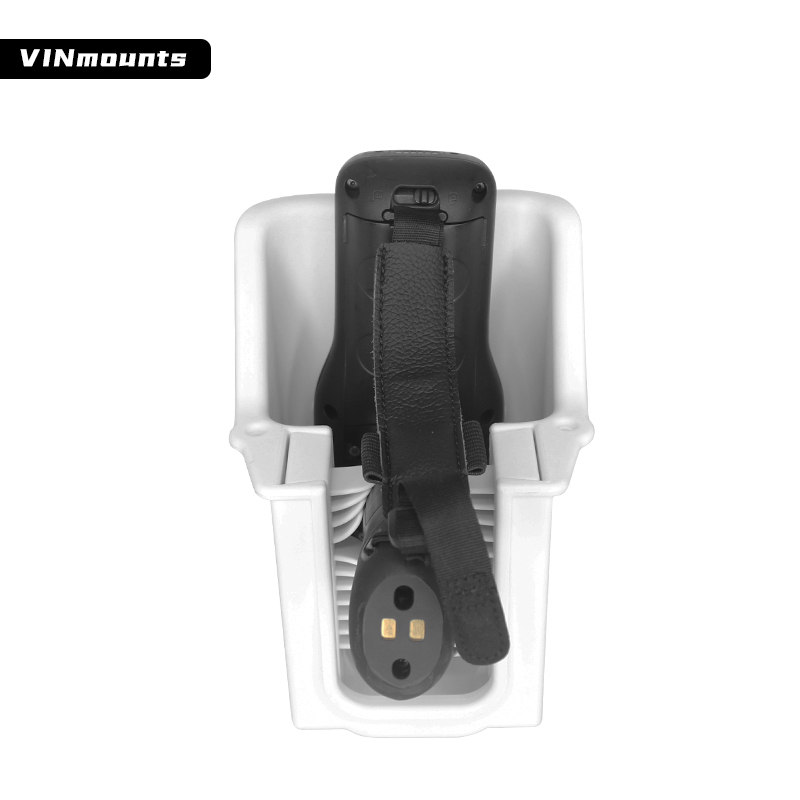 VINmounts New White Barcode Scanners Holder Bracket with 1.5" Round Ball Base for Medical/Healthcare/Medical Trolley/ Dental Scanner/Dental Clinic/ Hospital Beauty Salons   VIN-PDA-01-White