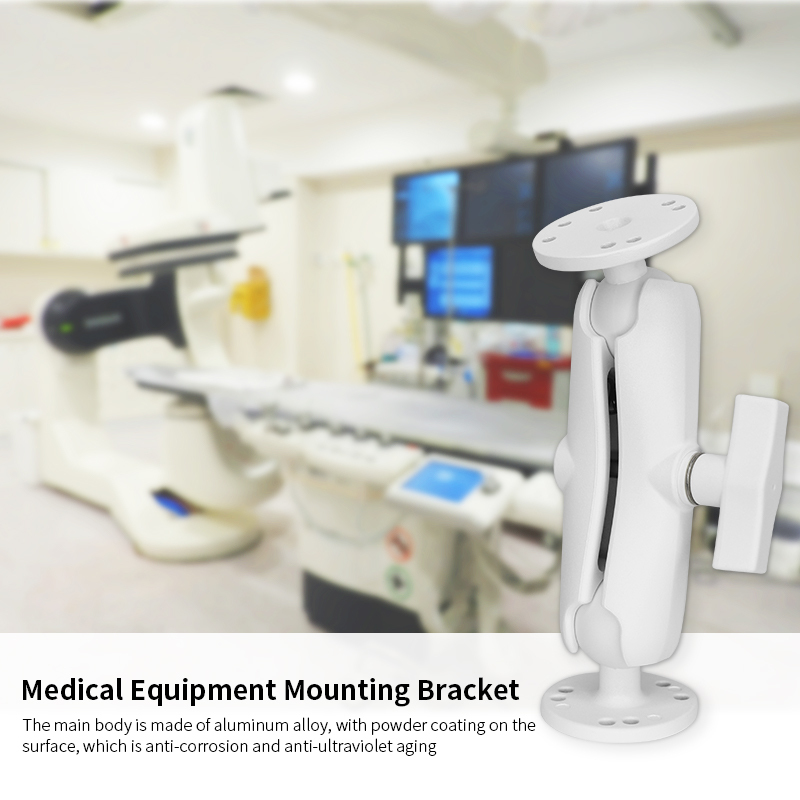VINmounts 87mm White Double Socket Arm - 1.5" Ball C Size for Medical Equipments or Healthcare Industry VIN-C-8.7A-White