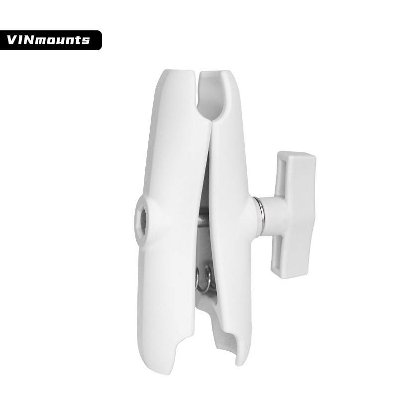 VINmounts 87mm White Double Socket Arm - 1.5" Ball C Size for Medical Equipments or Healthcare Industry VIN-C-8.7A-White