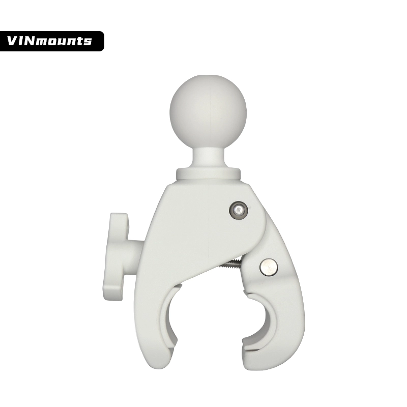 VIN mounts Tough-Claw 26-50mm Diameter Large Clamp Ball Base with 1.5" Ball White Color VIN-C-011-White