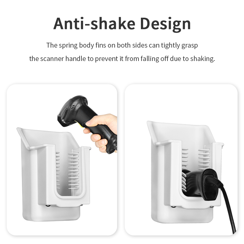 VINmounts New White Barcode Scanners Holder Bracket with 1.5" Round Ball Base for Medical/Healthcare/Medical Trolley/ Dental Scanner/Dental Clinic/ Hospital Beauty Salons   VIN-PDA-01-White