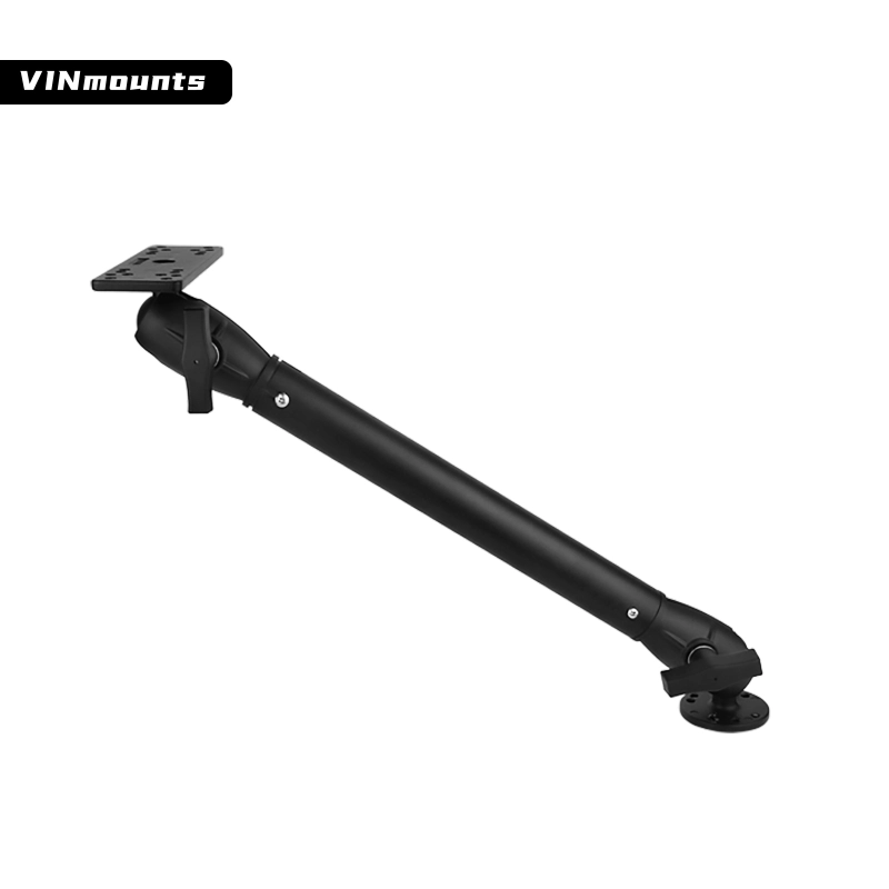 VINmounts Aluminum Fish Finder Mount with  1.5" / C Size Ball and Extension(18.3") Arm, Marine Electronic/Depth Finder Mount for Boat, 360° Rotation, Compatible with Garmin, Lowrance, Humminbird and More VIN-C-007+VIN-C-300+VIN-C-003