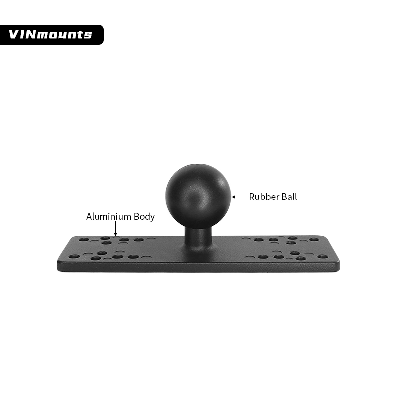VINmounts Aluminum Fish Finder Mount with  1.5" / C Size Ball and Extension(18.3") Arm, Marine Electronic/Depth Finder Mount for Boat, 360° Rotation, Compatible with Garmin, Lowrance, Humminbird and More VIN-C-007+VIN-C-300+VIN-C-003