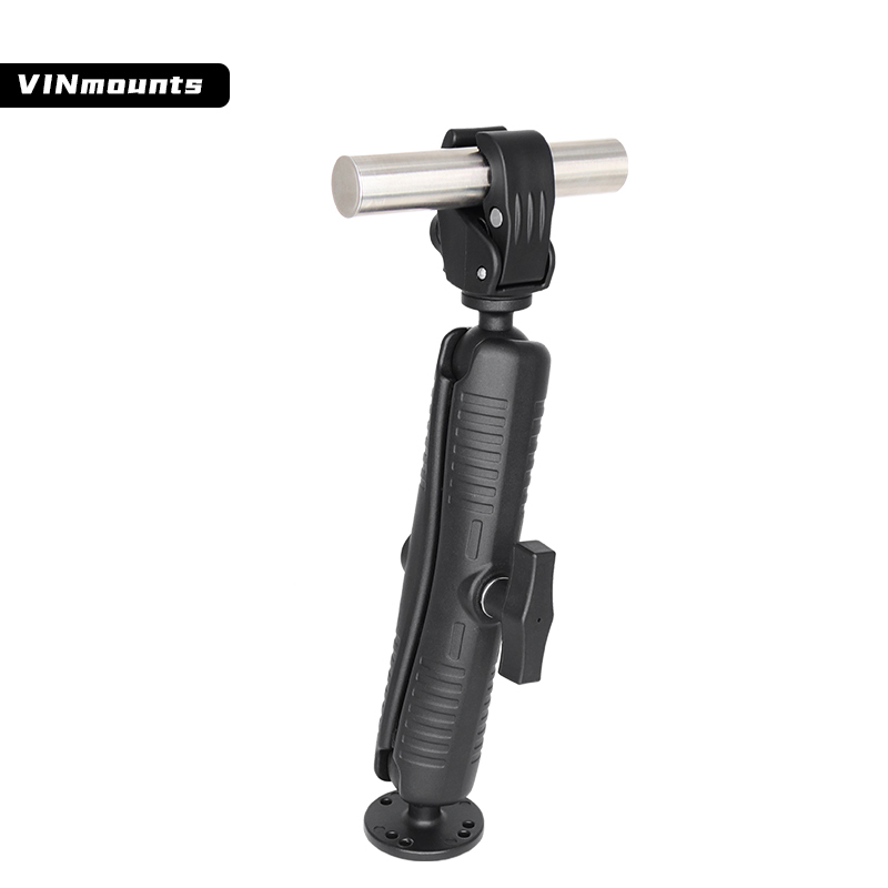 VIN Mounts Trolling Motor Stabilizer Mount-Quick Release with 1.5 Inch Round AMPS Base Adapter and Small Clamp for Versatrack VIN-C-012+VIN-C-8.7A/15A/23A+VIN-C-003