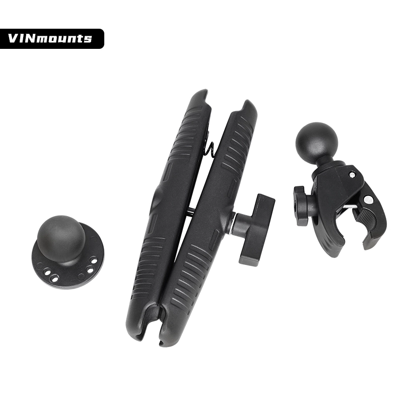 VIN Mounts Trolling Motor Stabilizer Mount-Quick Release with 1.5 Inch Round AMPS Base Adapter and Small Clamp for Versatrack VIN-C-012+VIN-C-8.7A/15A/23A+VIN-C-003