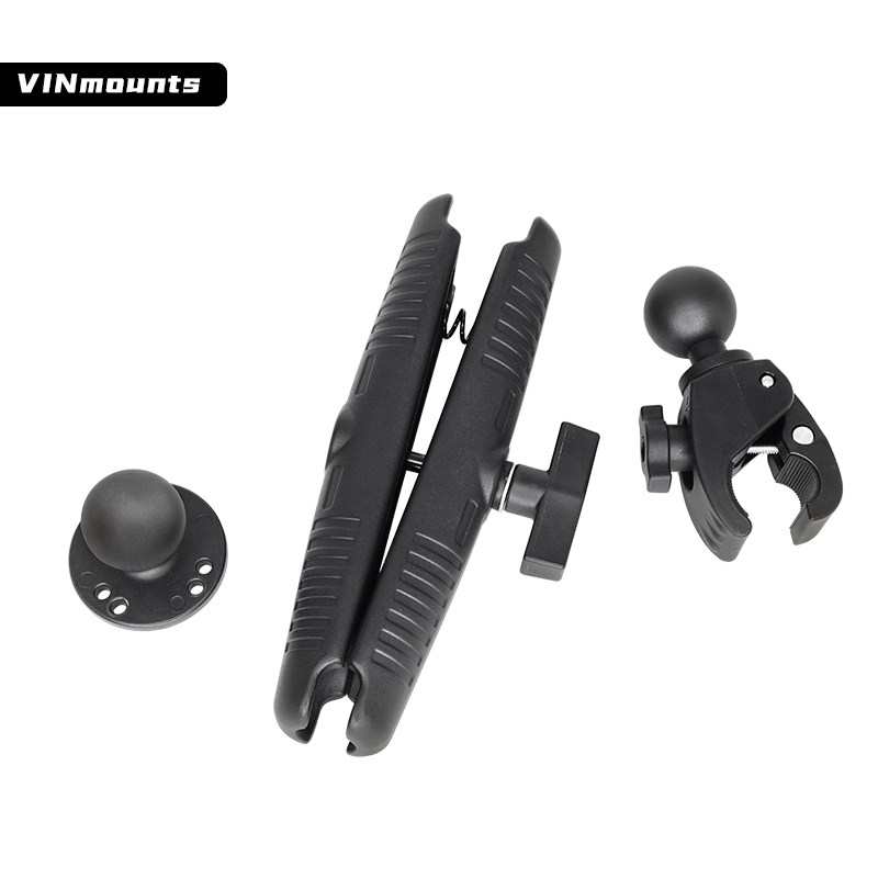 VIN Mounts Trolling Motor Stabilizer Mount-Quick Release with 1.5 Inch Round AMPS Base Adapter and Small Clamp for Versatrack VIN-C-012+VIN-C-8.7A/15A/23A+VIN-C-003