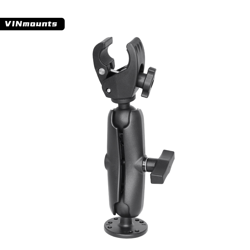 VIN Mounts Trolling Motor Stabilizer Mount-Quick Release with 1.5 Inch Round AMPS Base Adapter and Small Clamp for Versatrack VIN-C-012+VIN-C-8.7A/15A/23A+VIN-C-003