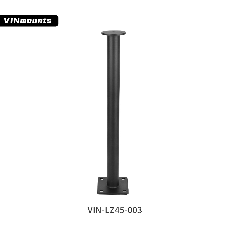 VINmounts Stainless steel 304 and Black powder coating Anti-corrosion Marine Fish detector display column bracket adapts to 1"/1.5" ball head/B"/C"/D" size  VIN-LZ45-003
