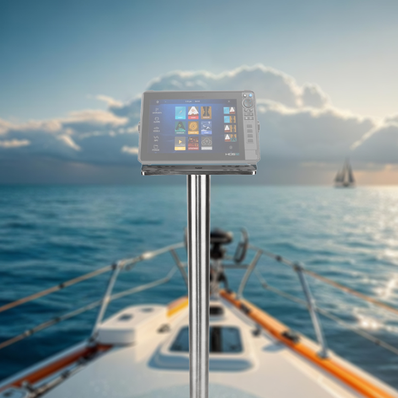 VINmounts Stainless Steel 304 Polished Anti-Corrosion Marine Fish Finder Display Bracket – Fits 1"/1.5" Ball Head & B/C/D Sizes VIN-LZ45-003-304
