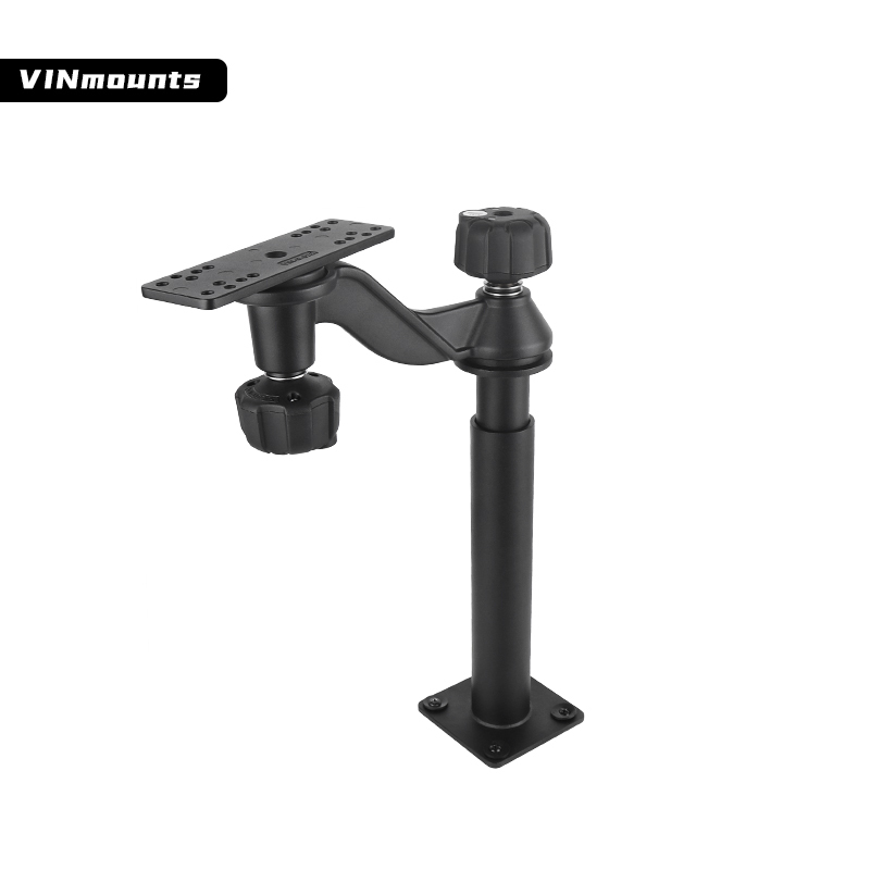 VINmounts Telescopic Double 6" Swing Arms Fish Finder Mount with lock for Garmin VIN-TYQ-HB-01-Lock-LZ