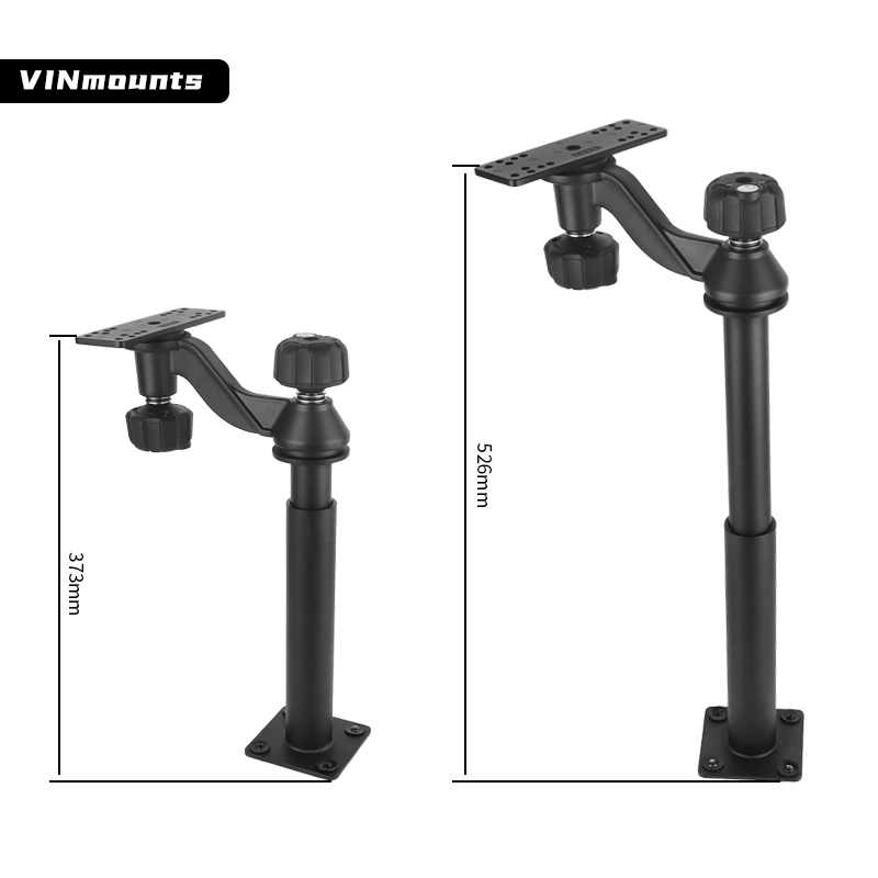 VINmounts Telescopic Double 6" Swing Arms Fish Finder Mount with lock for Garmin VIN-TYQ-HB-01-Lock-LZ