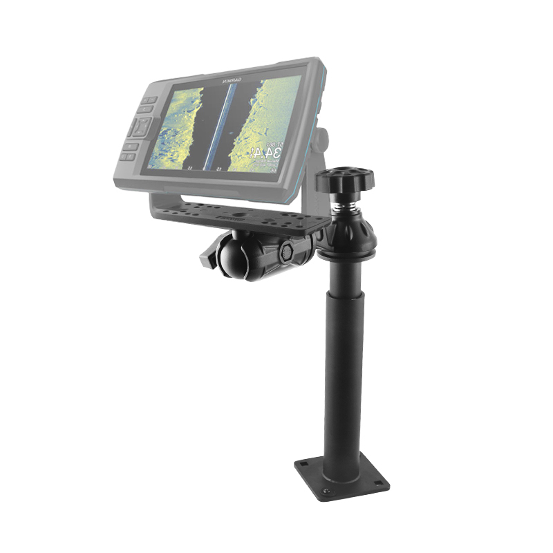 VINmounts Telescopic Pole & 6" Horizontal Arm Ball Head Bracket for Fish Finder – Model VIN-TYQ-HB-03-LZ (1.5" Swivel Ball, Adjustable)